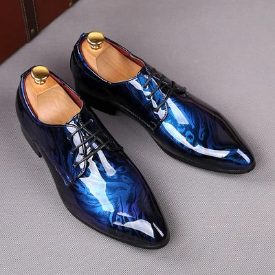 Men's Dress Shoes Patent Leather Business Shoes Pointed Toe Zapatos Hombre Oxfords Shoes For Men Sapatos Social Masculino