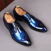 Men's Dress Shoes Patent Leather Business Shoes Pointed Toe Zapatos Hombre Oxfords Shoes For Men Sapatos Social Masculino