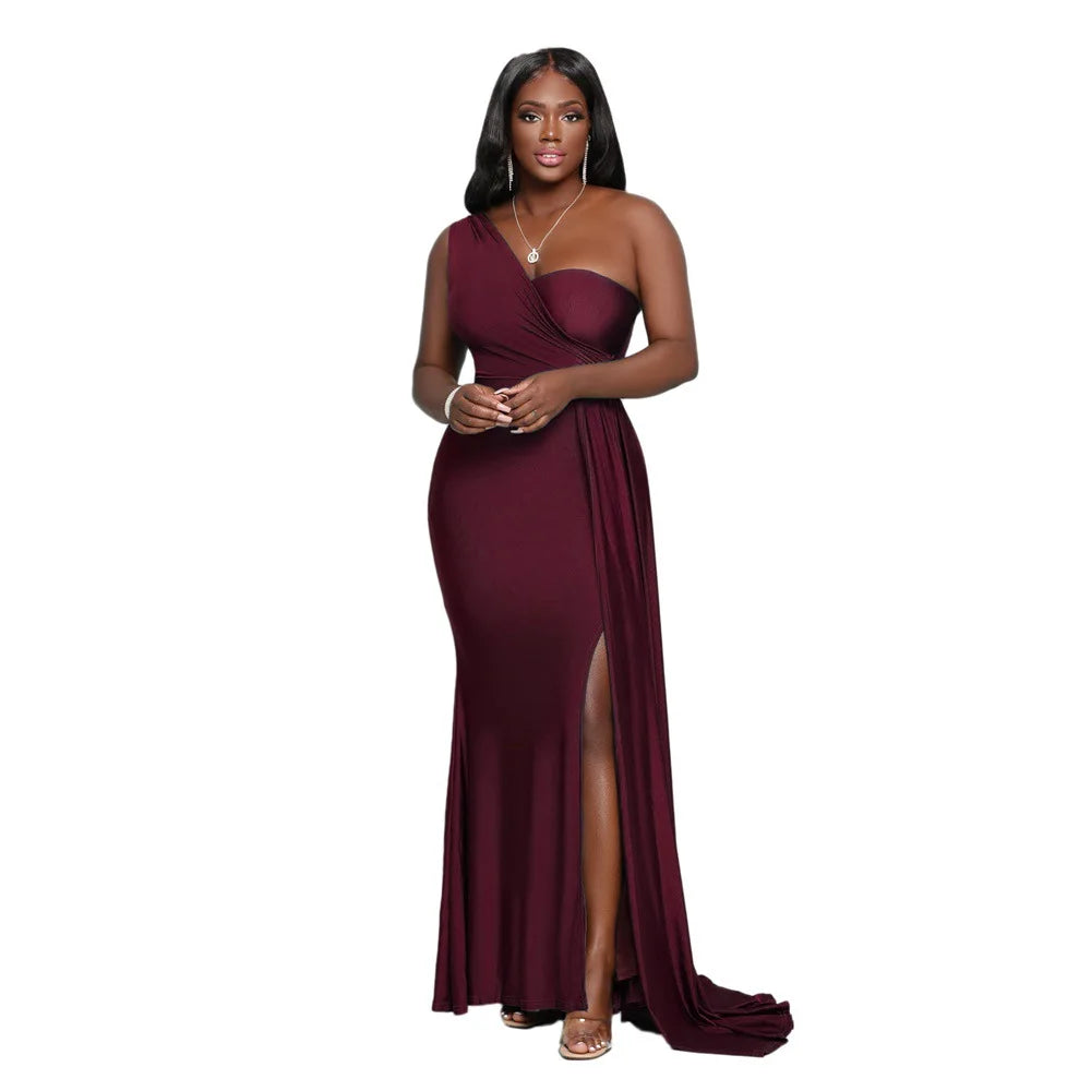 woman in long dress Elegant Sexy Women Long Dress Female Evening Robe Girls Party Vestidos – Mega Mart Center