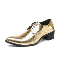 Hot Selling Gold Men's Chelsea Shoes Europe America Pointed Dress Shoes Trendy New Men's Formal Shoes Parties Free Delivery