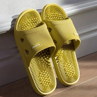 Summer Non Slip Solid Color Slippers for Men PVC material  Massage Comfortable Durable Bathroom Shoes Cool Pool