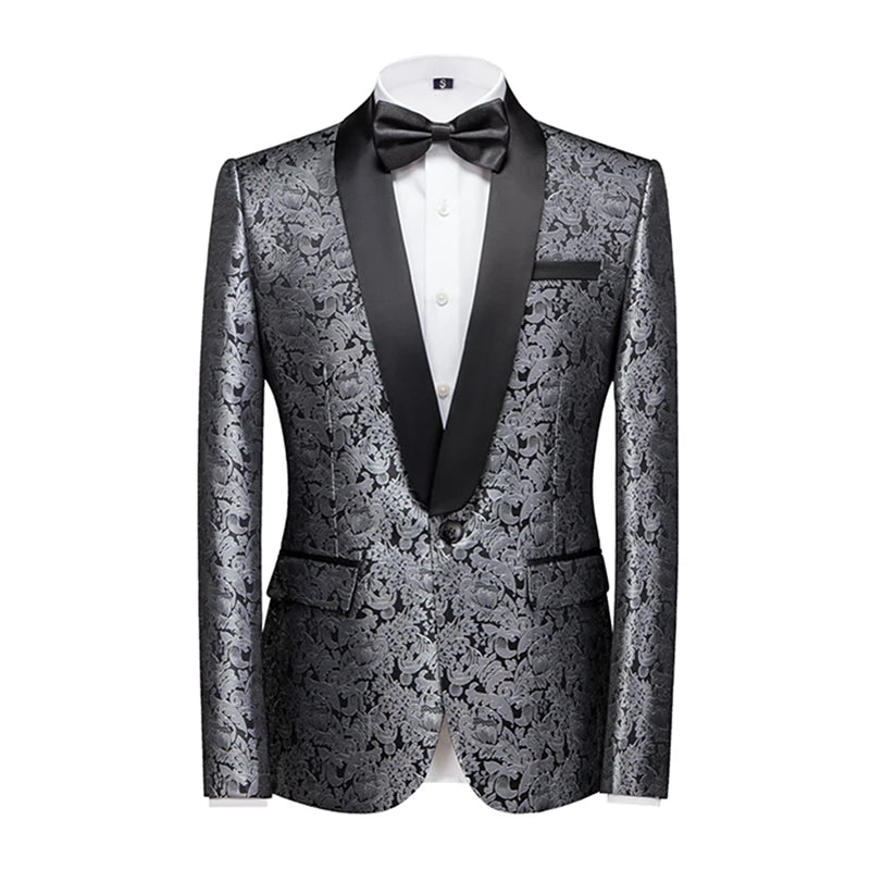 2026 New Men's Dark Brown Suit Jacket, Wedding Business Dress Coat, Slim Blazers, Costume, Asian Size, M-5XL, 6XL