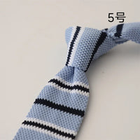 2025 New Striped Blue Neckties For Men Casual 6CM Narrow Ties Creative White Dots Neck Tie Wedding Party Accessories Cravat Gift