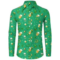 Men's shirt pattern shirt 3D printed shirt outdoor street long sleeved V-neck clothing fashion designer casual and comfortable