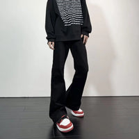 Black Jeans Men Casual Simple All-match Flare Sleeve Handsome Streetwear Daily Fashion Stretchy American Style Pantalon Homme