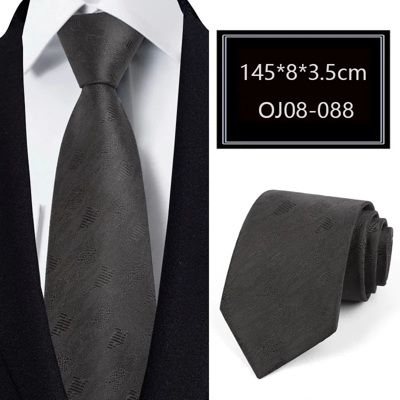 Luxury 56 Colors New Men's Tie Classic Floral Stripe Plaid 8cm Jacquard Neck Tie Necktie For Men Business Wedding Party