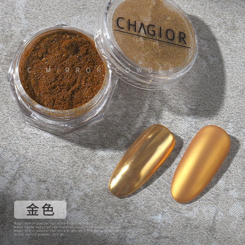 Metallic Magic Mirror Colorful Chameleon Nail Glitter Powder Super Smooth Nail Art Dust Manicure DIY Nail Decorations