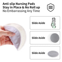 4Pc Rayon Made from Bamboo Nursing Breast Pads Washable & Reusable Breastfeeding Nursing Pads