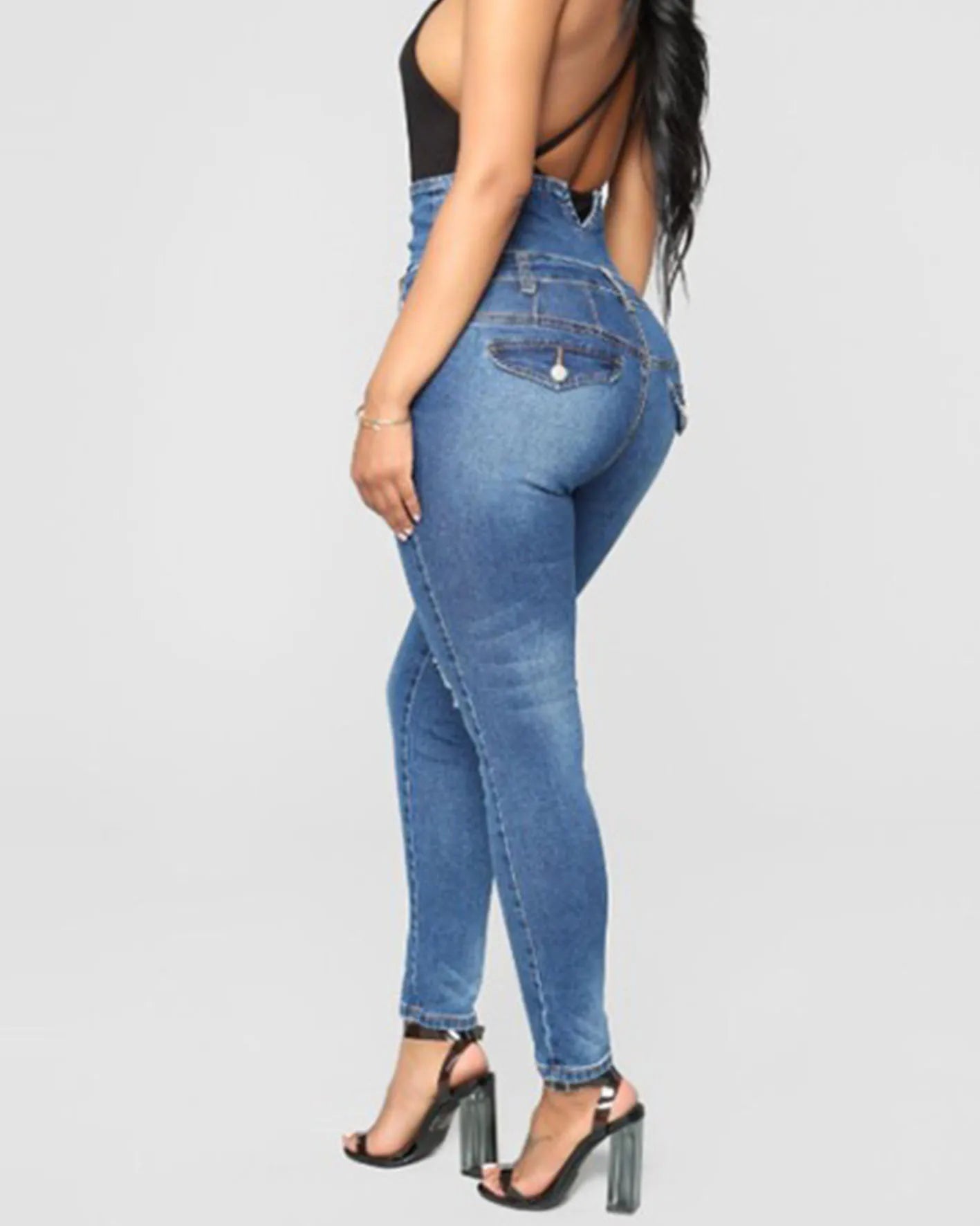 High-Waist Stretch Slim-Fit Shaping Jeans Ultimate Hip To Sexy Figure Women'S Long Denim Jeans