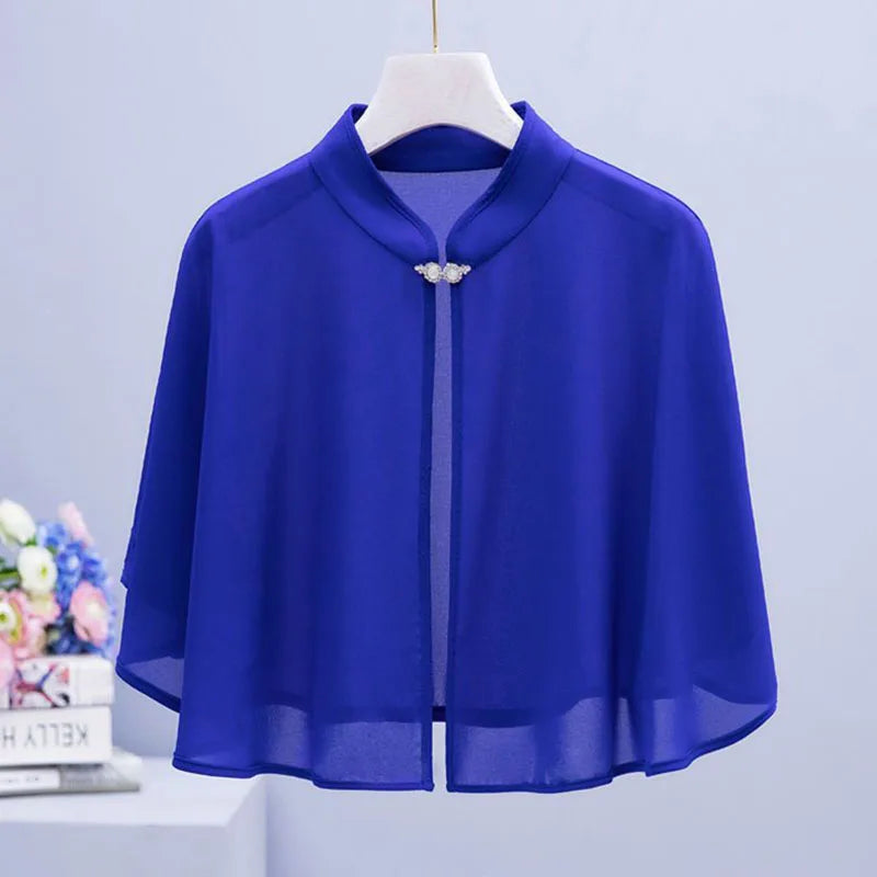 Spring Chiffon Short Outer Wear Sunscreen Shawl Women Sun Clothing Summer Sun Protection Air-Conditioning Cloak Lace Thin Jacket
