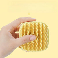 Dog Bathing Brush Pet Massage Brush Shampoo Dispenser Soft Silicone Brush Rubber Bristle for Dogs and Cats Shower Grooming Tool