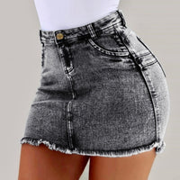 Women Sexy High Waisted Black Mini Denim Skirt Woman Fashion 2023 Summer Ladies Casual Slim Bodycon Short Jeans Skirt oversized