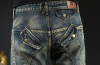 Male Cowboy Pants Skinny Low Rise Jeans for Men Motorcycle Slim Fit Trousers 90s Streetwear Straight Tight Pipe Retro Casual Xs