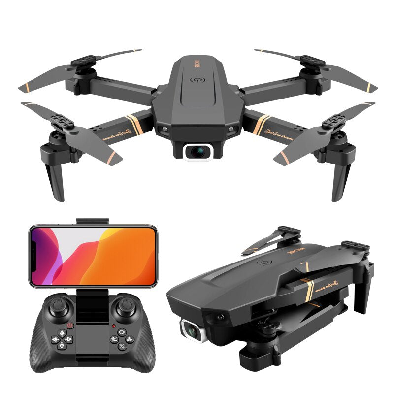 V4 RC Drone 4K/1080P HD Wide Angle Camera WiFi Fpv Dual Camera Foldable Quadcopter Real Time Transmission Helicopter Toy