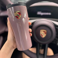 High end car stainless steel insulated cup powder pig metal gray hot and cold water cup 4S store glacier blue black