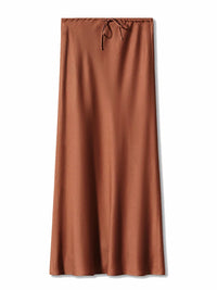 Long Satin Skirts Women Dark Green Luxury Spring Summer Maxi Straight Black Skirt Long Shining Satin Skirt Maxi Brown Ladies