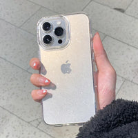 Luxury Glitter Bumper Bling Clear Case For iPhone 15 14 13 12 11 Pro Max Mini X XS Max XR 7 8 Plus Silicone Acrylic Cover funda