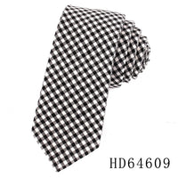 Cotton Skinny Tie For Men Women Casual Plaid Neck Tie For Party Business Wedding Neckties Adult Suit Slim Neck Ties For Gifts