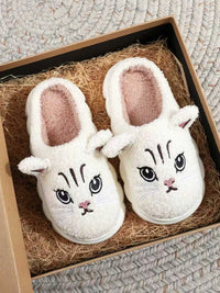 Winter furry slippers are cold and handsome cat half pack winter home warm slippers