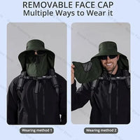 Wide Brim Sun Hat Unisex UPF 50+ UV Protection Outdoor Fishing Cap Breathable Summer Beach Hat For Men Women Hiking Camping New