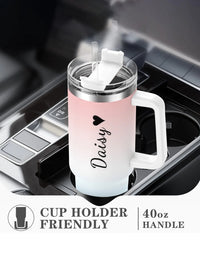 Personalized 40 ounce water cup Customized picture text travel cup Stainless steel water cup Insulated water cup