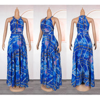 Elegant African Dresses for Women 2025 New Fashion Sleeveless Chiffon Maxi Long Dress Casual Loose Solid Beach Vestidos Robe