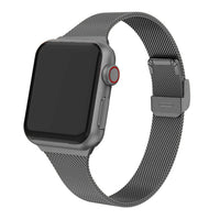 Slim strap For Apple Watch band 40mm 44mm 45mm 41mm 49mm 38mm 42mm Meatl bracelet correa iWatch serieS 3 4 5 6 se 7 8 ultra