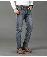 Classic Business Casual Jeans Men 2025 New Fashion Retro Slim Stretch Denim Trousers Male High Quality Luxury Pants Men Clothing