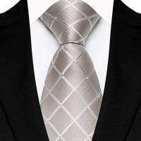 Luxury 8CM Mens Necktie Plaid & Checks Ties For Man Groom Groomsman Jacquard Woven Ascot Formal Business Party Accessories