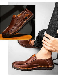 Mens Loafers Breathable Slip on Italian Driving Shoes Chaussure Homme Genuine Leather Men Handmade Casual Shoes