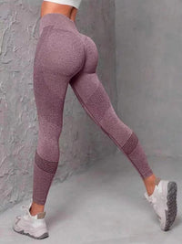 Elastic High Waist Leggings Women Knitted Solid Tights Seamless Butt Lift Fitness Yoga Fashion Skinnly Gym Sports Leggings