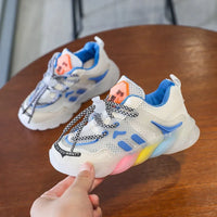 Boys Girls Shoes Summer Casual Mesh Breathable Sneakers 2022 New Trendy Korean Version Fashion Old Shoes