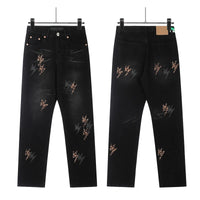 Spring Summer New Fashion Casual Hip Hop Softened Denim Straight Leg Pants High Street Men Women Loose Comfortable Jeans