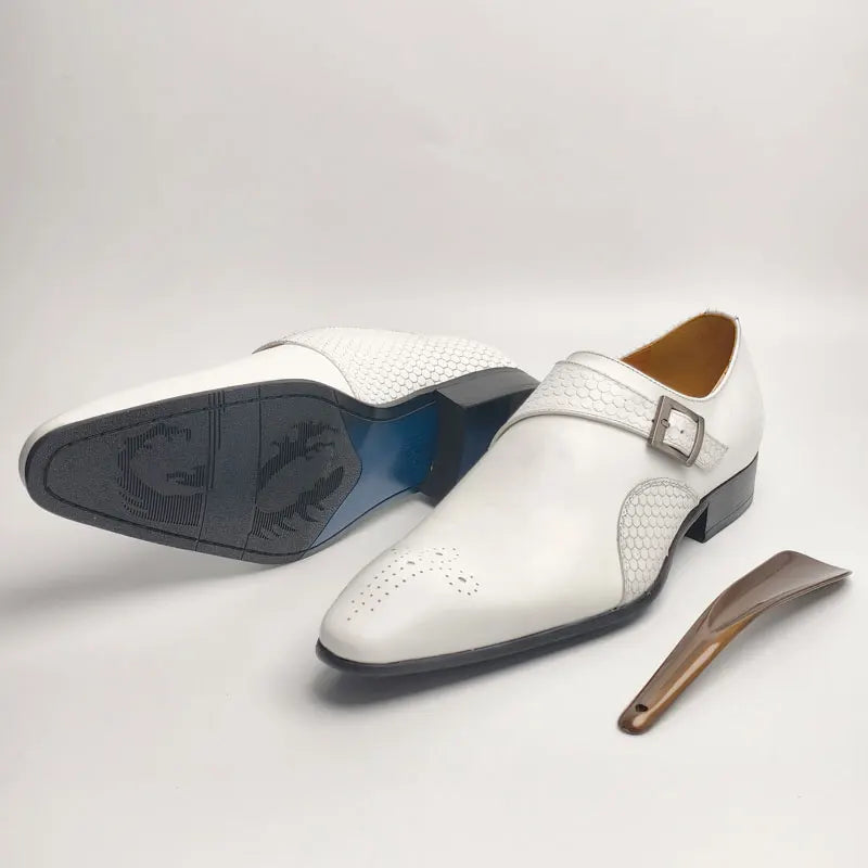 Deluxe Trendy Men's Leather Shoes Monk Style Daily Outdoor Business Luxury Fashion Office Dress Shoe Customization Drop Shipping