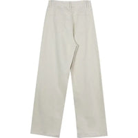 Beige Jeans Women Trendy European Style Loose Casual High Waist Spring All-match Streetwear Ins Hotsweet Simple New Full Length