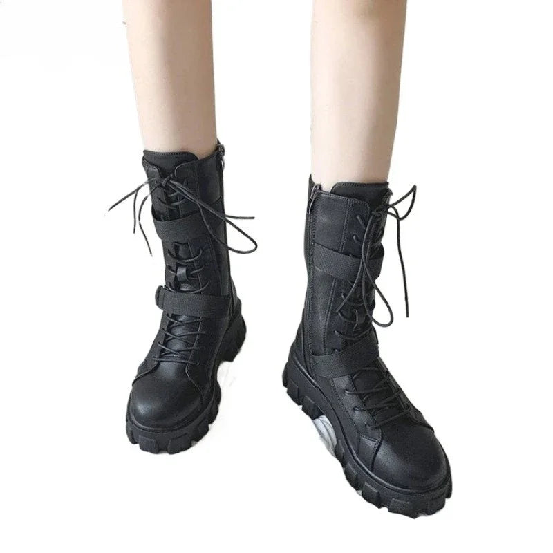 Elegant minimalist Women's Boots women shoes Fashionable versatile new spring Autumn New comfortable Thick-heeled Shoes