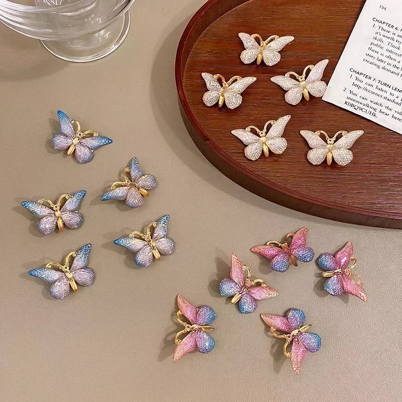 5pcs/set Butterfly Hair Clips Sweet Women Gradient Small Hairpins Mini Baby Girls Cute Colors Barrette Headwear Hair Accessories