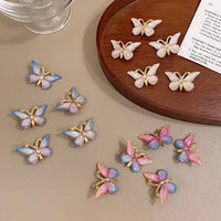 5pcs/set Butterfly Hair Clips Sweet Women Gradient Small Hairpins Mini Baby Girls Cute Colors Barrette Headwear Hair Accessories