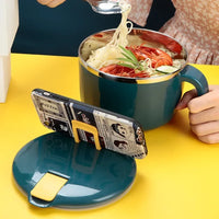 Insulated Fast Food Cup 304 Sealed Lunch Box Household With Lid Stainless Steel Instant Noodle Bowl Student