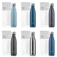 WATERSY 500ml Insulated Water Bottle, Stainless Steel Thermal Leakproof Flask, BPA-Free Double Walled Vacuum Bottle for Sports