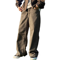 New American Casual Retro Straight Jeans for Men's Niche Loose Trousers Trendy