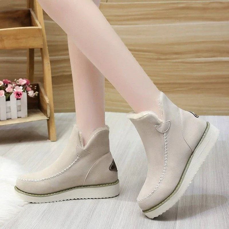 Women Snow Boots Winter 2022 Fashion Casual Warm Shoes for Women Slip On Lady Comfort Female Ankle Boot Footwear Botas De Mujer