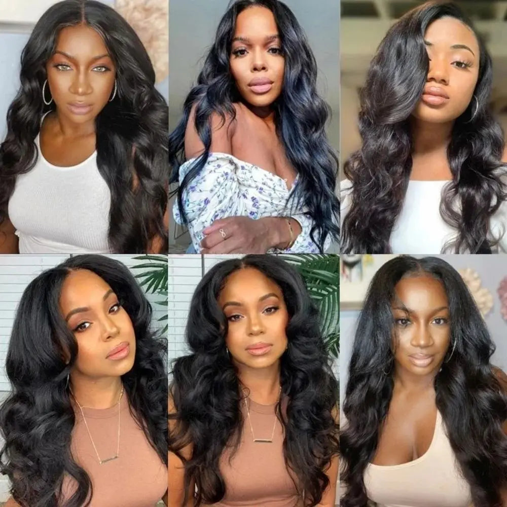 Body Wave Human Hair Wigs V Part Wig Human Hair No Leave Out Brazilian V Part Human Hair Wave Wigs Full Machine Made For Women