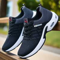 Men's casual sports shoes, breathable mesh lace-up versatile sports shoes