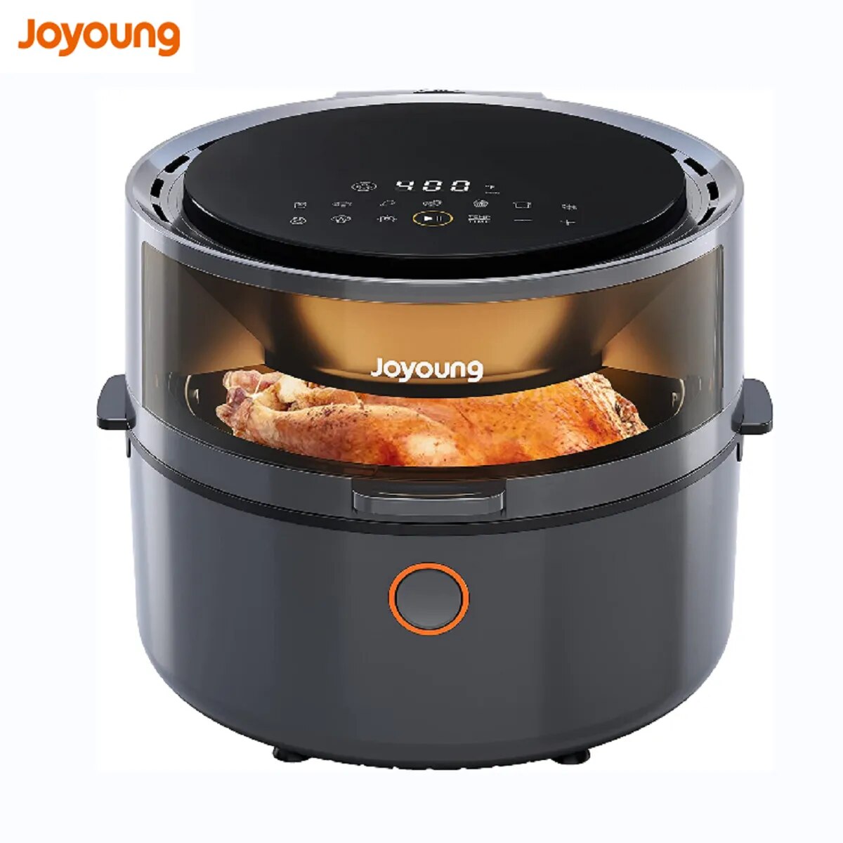 JOYOUNG Air Fryer 10 in 1 Digital Air Fryer Oven 5.8 QT Air Fryer Toaster Oven Oilless Cooker 120° Visible Window Free Recipes