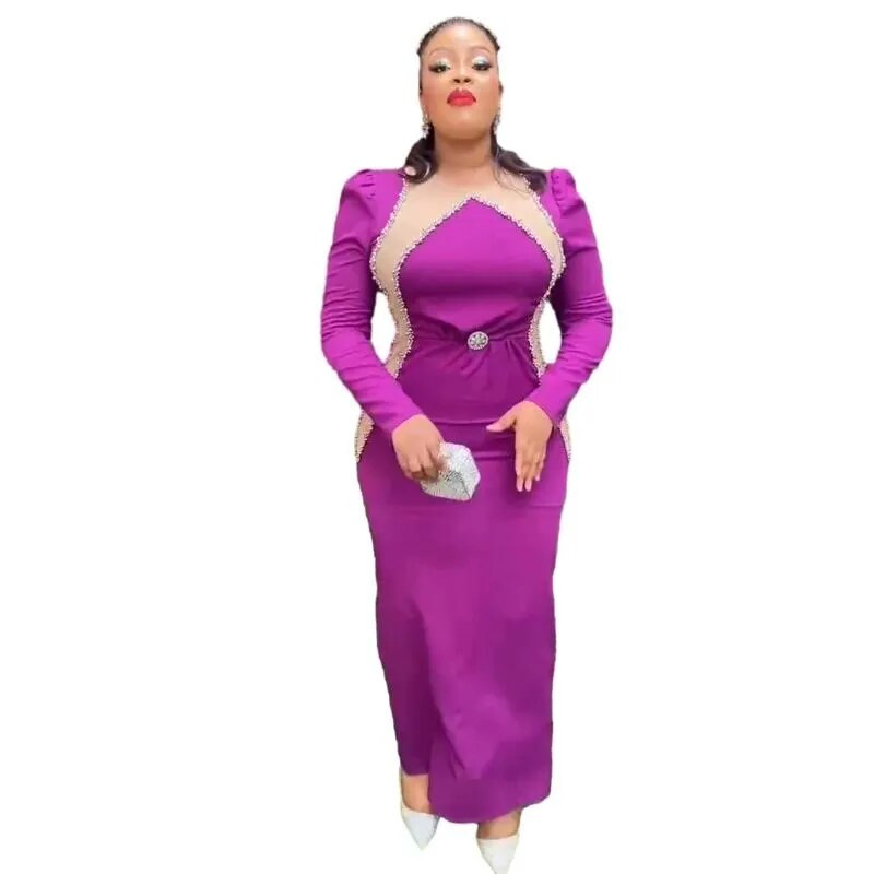 2023 African Women Plus Size Evening Dresses Wedding Party Long Luxury Gown Bodycon Mermaid Dress Ankara Ladies Africa Clothing