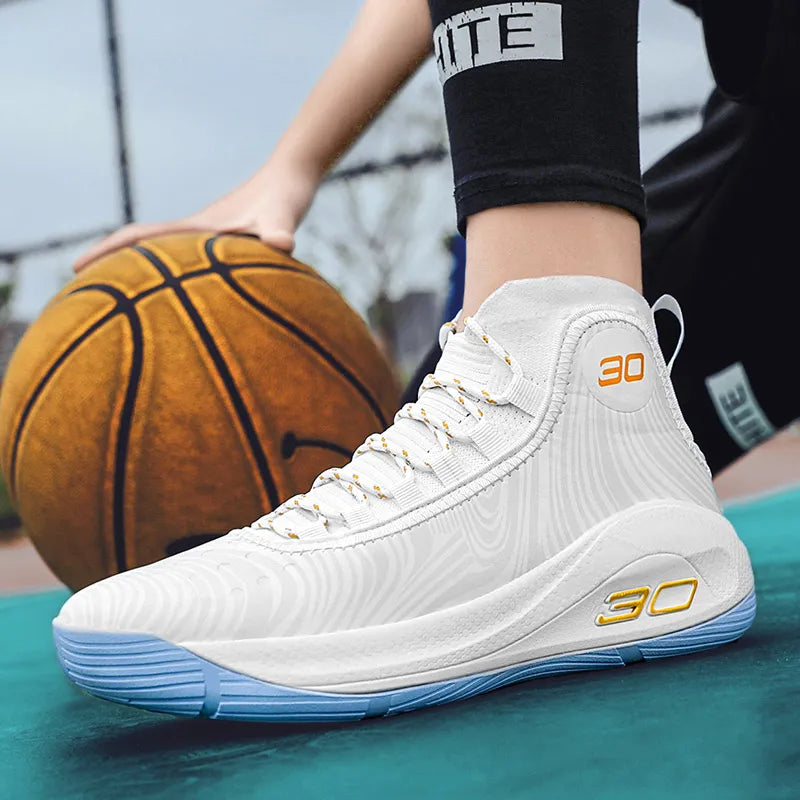 Basketball Shoes for Men Lace-Up High Top Sneakers Mens Retro Basketball Shoes Breathable Trend Men Sneakers Walking Shoes