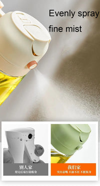 2in1 500ml Plastic Spray Oil Sprayer Bottle Spray Oil Dispenser Oil Jar Cruet BBQ Kitchen Baking Roasting Picnic Kitchen Tool