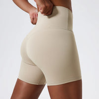 Hearuisavy Summer Soft Yoga Shorts Buttock Lift Gym Leggings Women High Waist Sports Shorts Women Running Workout Shorts Female