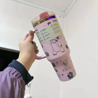 Cute 1180ml 40OZ Stainless Steel Insulated Cup 304 Stainless Steel Vacuum Insulated Car Coffee Cup Sports Outdoor Travel